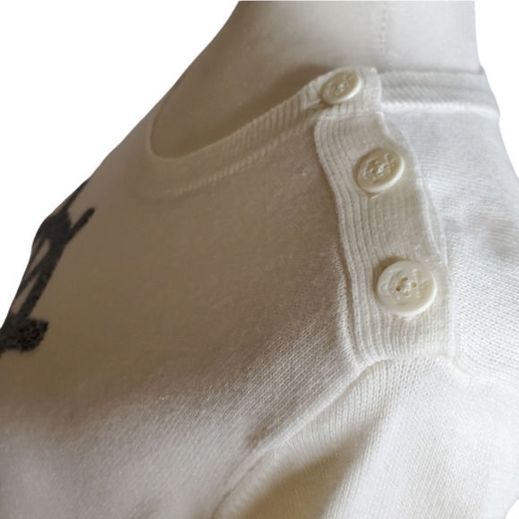 Nautica Sweater Womens Medium Ships Wheel Marshmallo Beach Boat Cover Up M - Picture 6 of 14